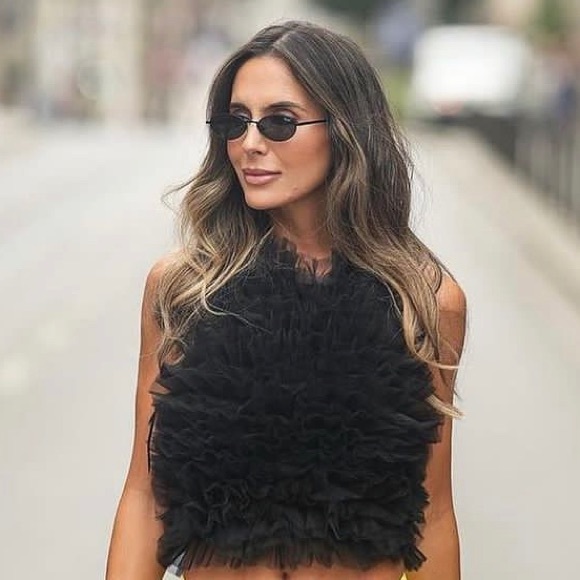 Zara Tops - 🏷️ {Zara} tulle knit halter top NWT • XS